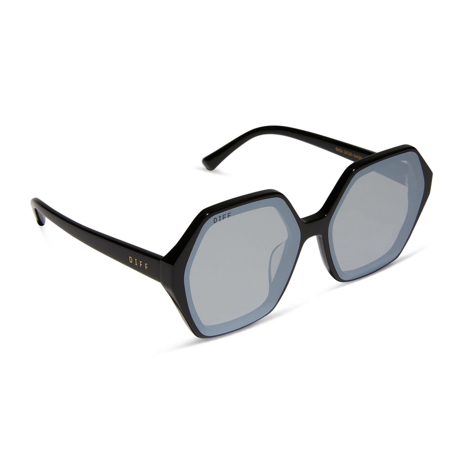 Womens | Gigi Sunglasses | Black | Grey Flash Lenses