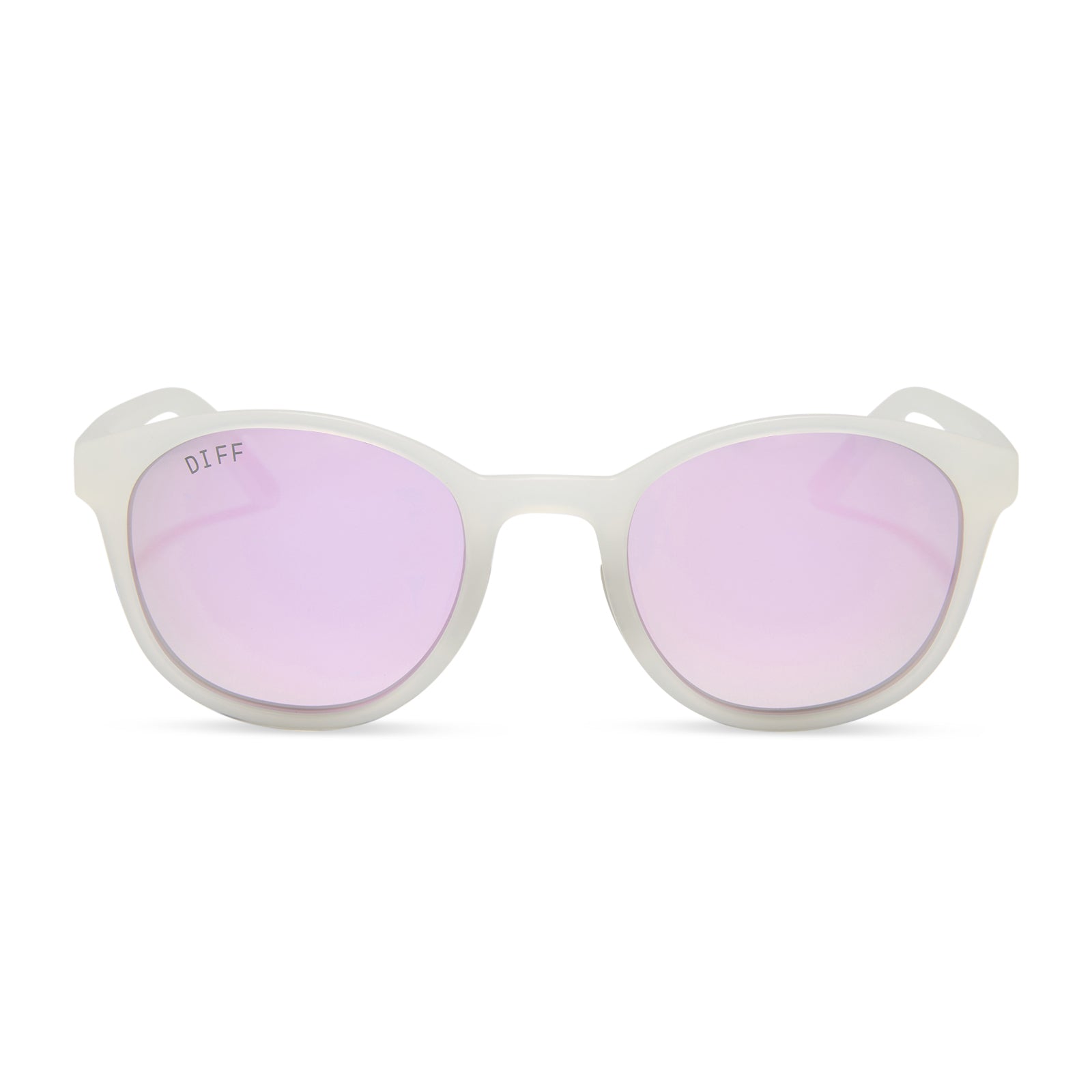 Unisex | Volley Sunglasses | Frosty Matte Crystal | Lavender Polarized Lenses