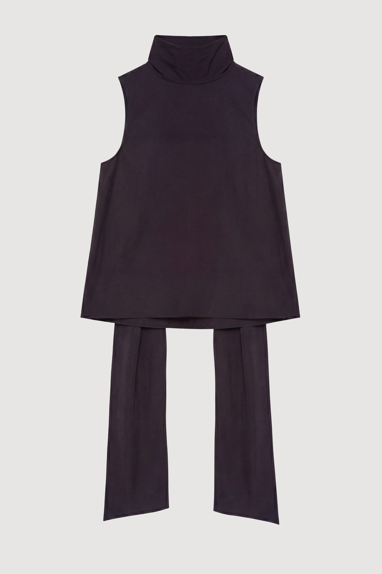 Aya | Dominika Drape Scarf-Neck Blouse - Flat