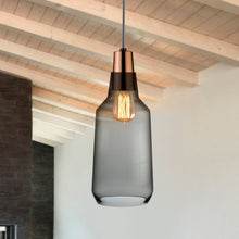 Mono Lamp With Copper Socket Tall | Smoke/Copper