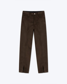 Tibes Alt-Suede Split-Hem Pants | Coffee Bean