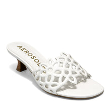Kirah Sandal Heel | Bright White Faux Nappa