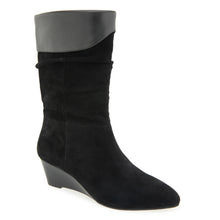 Carmela | Black Suede/Soft Nappa Leather