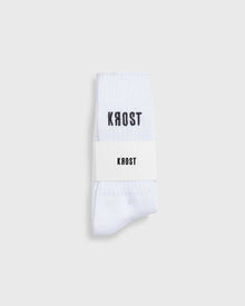 Embroidered Organic Cotton Rib Knit Socks (2-Pack) | White