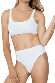 Eternal White Hand - Beaded Embellished Bikini Top - Self - Adore