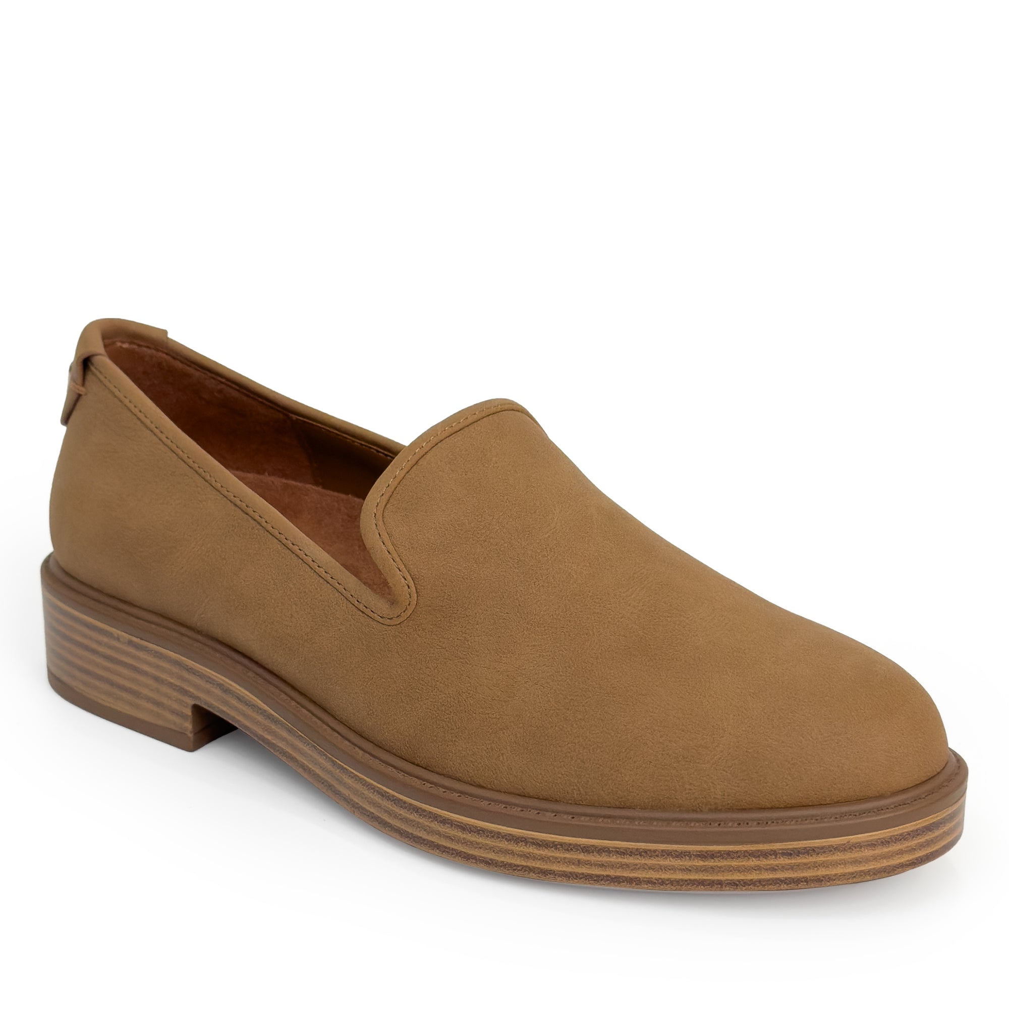 Poisy | Tan Faux Tumbled Nubuck