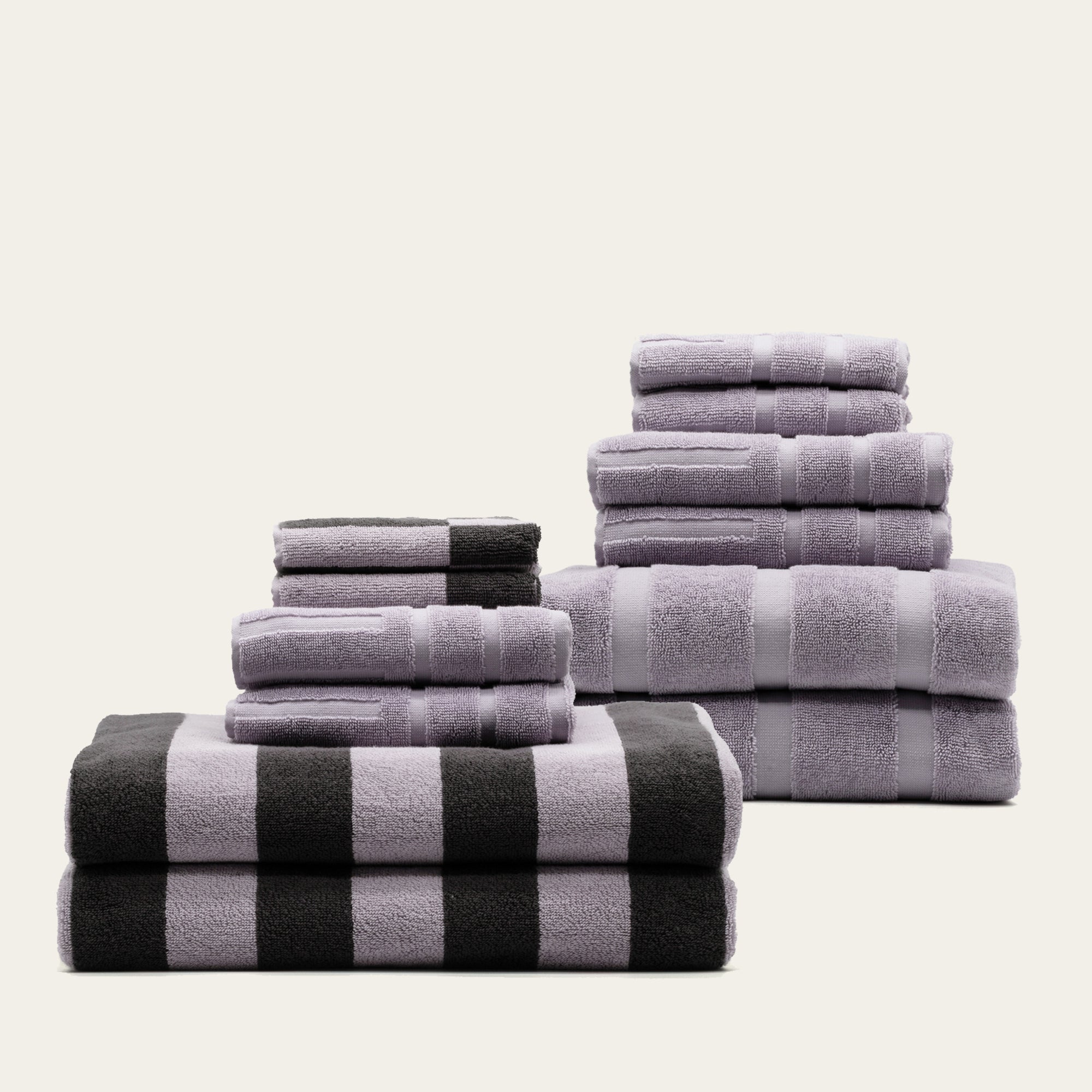 Shadmoor Australian Cotton Towels | Lilac/Charcoal