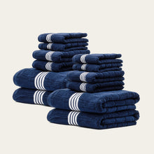 Nautilus Australian Cotton Towels | Navy/White