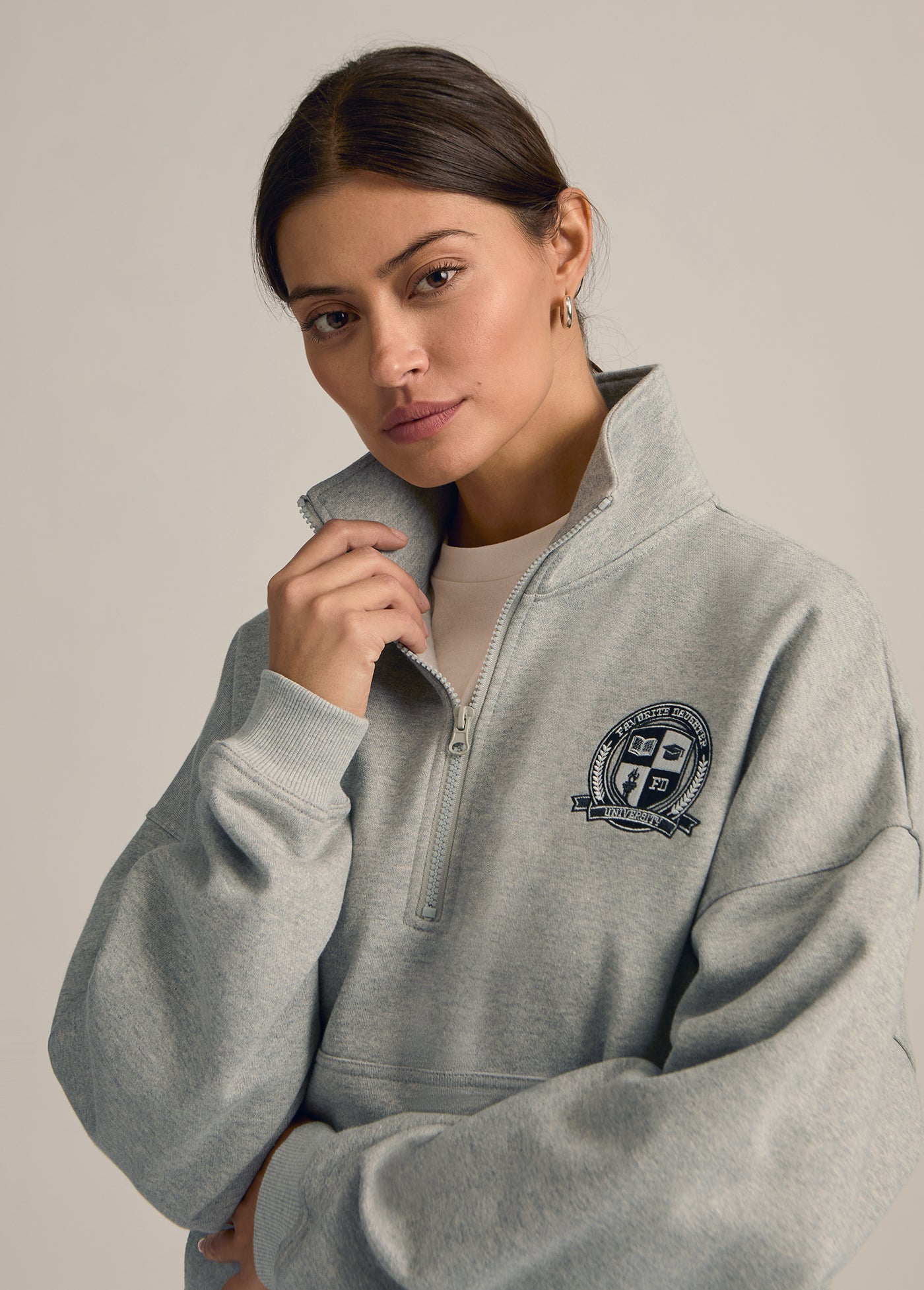 The Coaches Half Zip Jacket | Heather Grey
