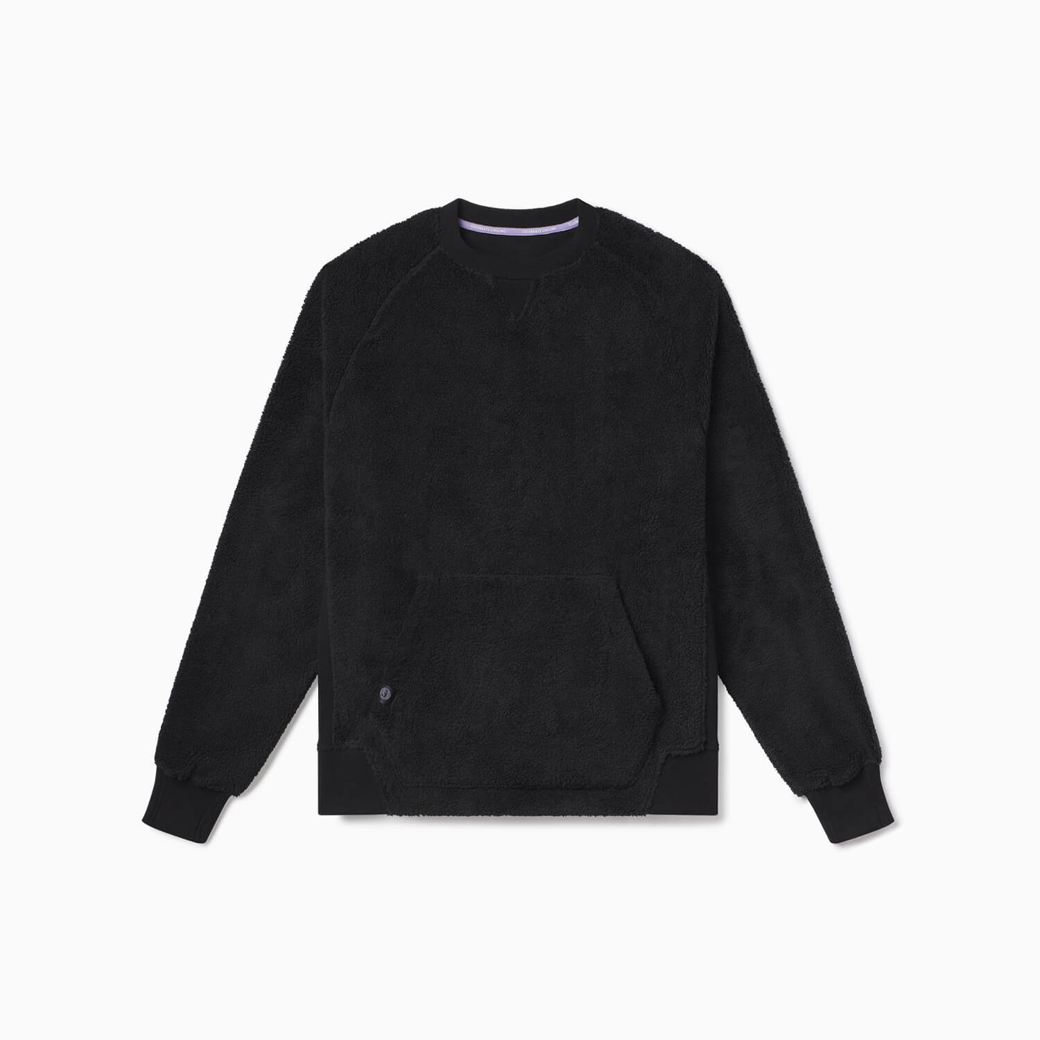 Sherpa Fleece Crewneck Sweatshirt | Black