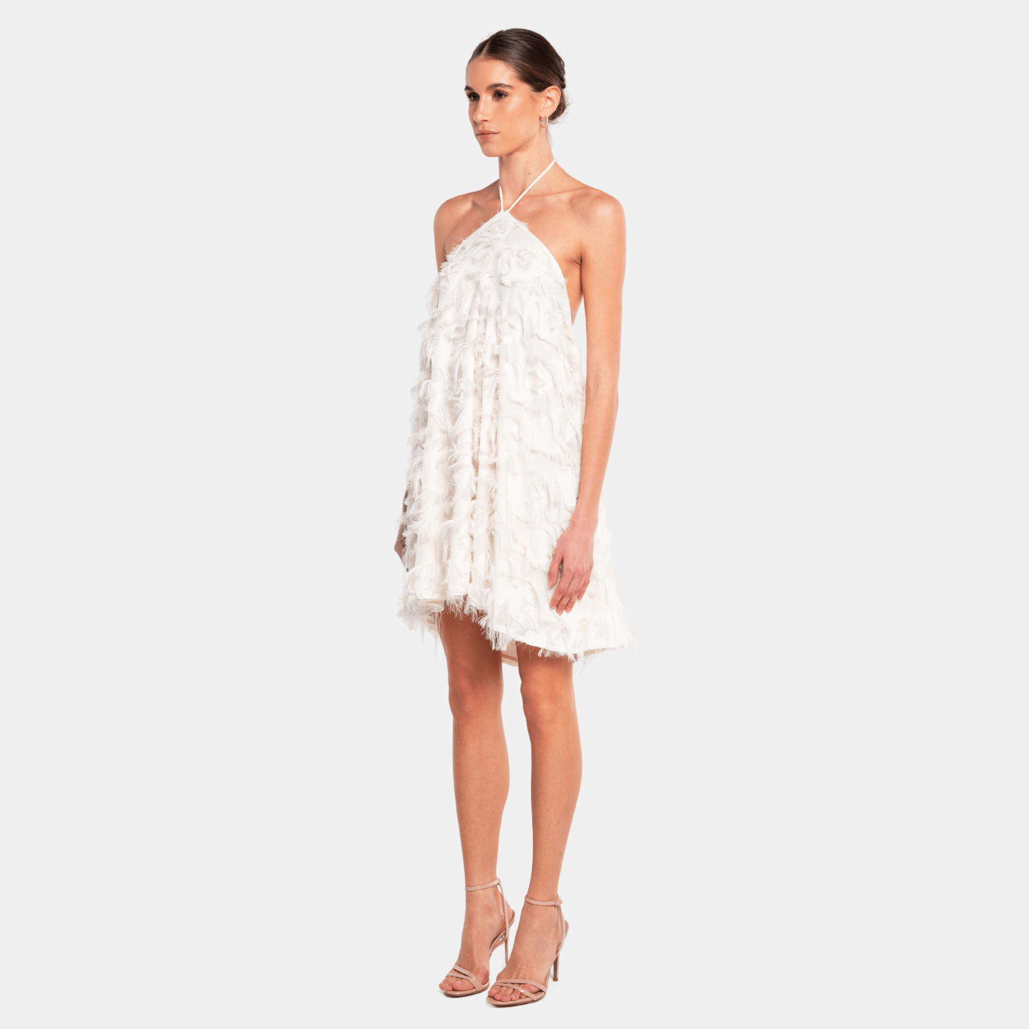 Frankie Fringe Dress | OW White