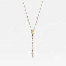 The Pearl Mary Rosary Cross Necklace | Gold
