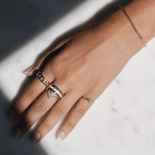 Women | White Diamond Buttercup Ring | 14k Rose Gold