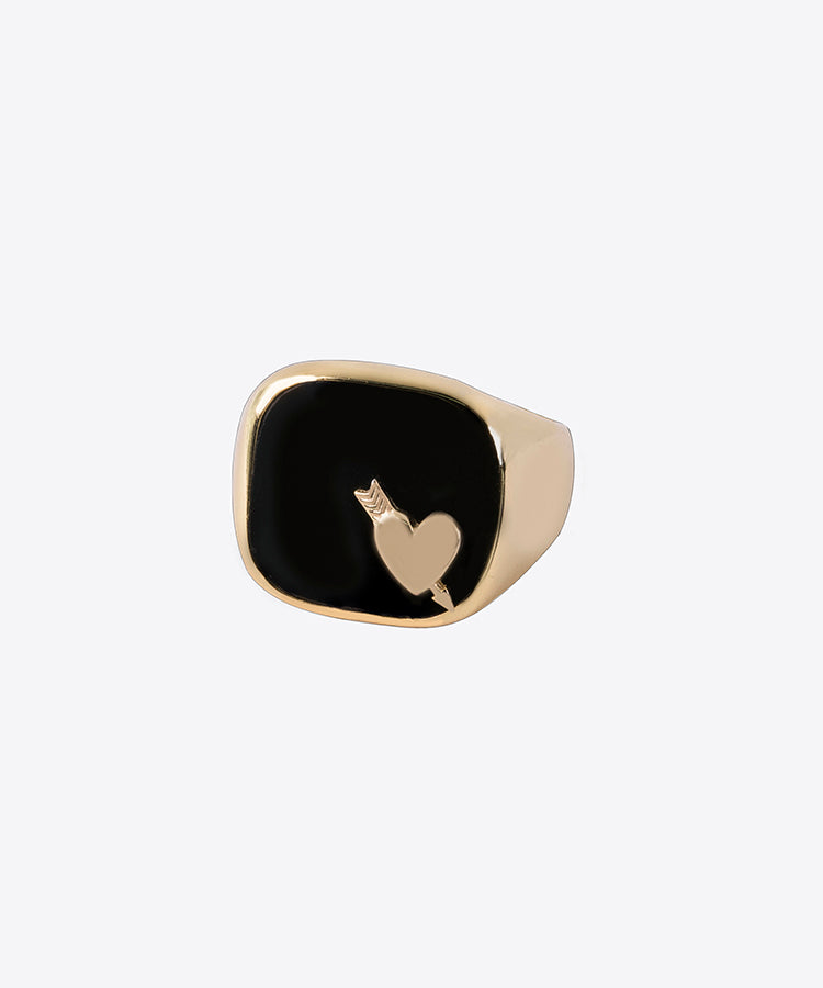 Briseur De Coeur Signet Ring | Gold Vermeil