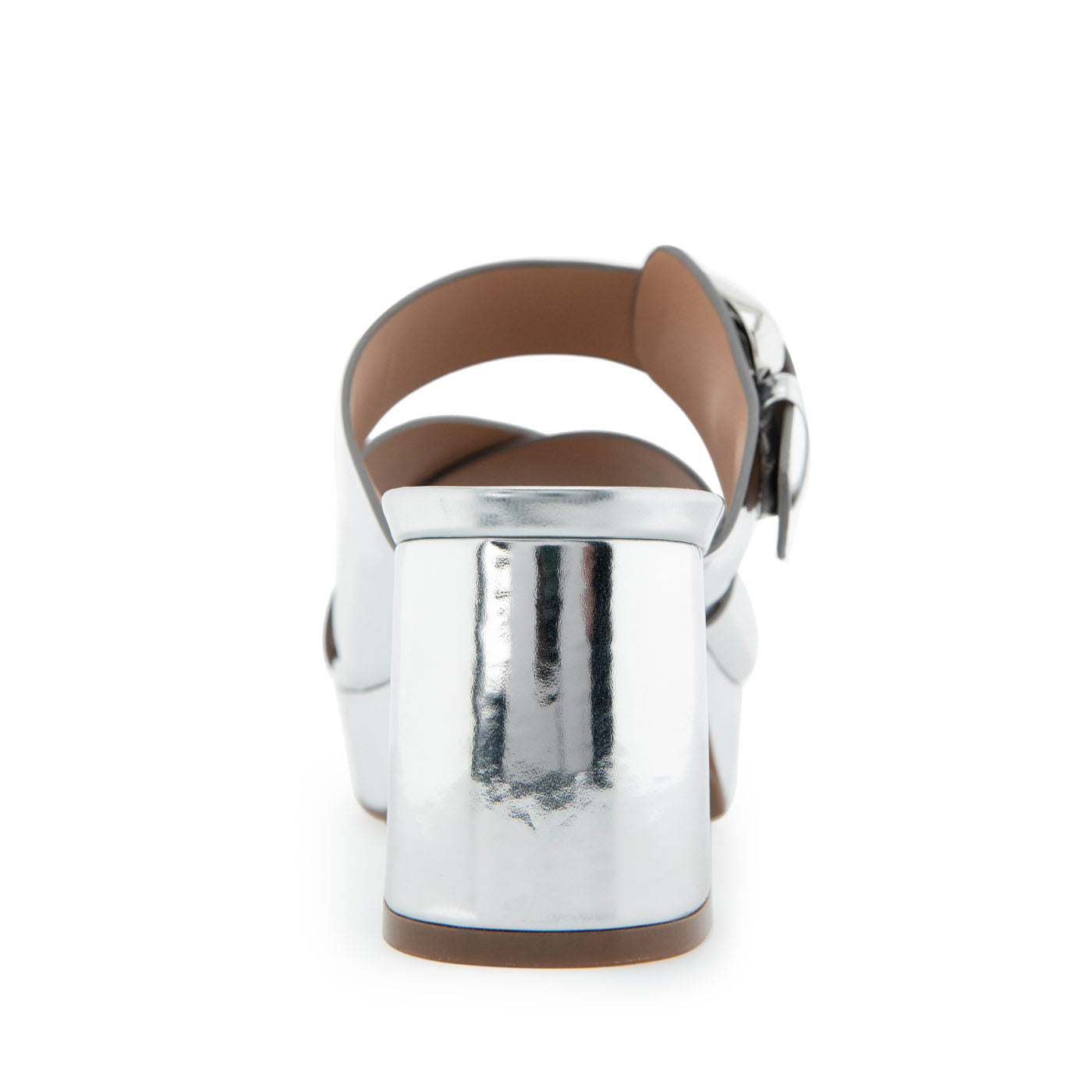 Collin | Silver Mirror Faux Leather