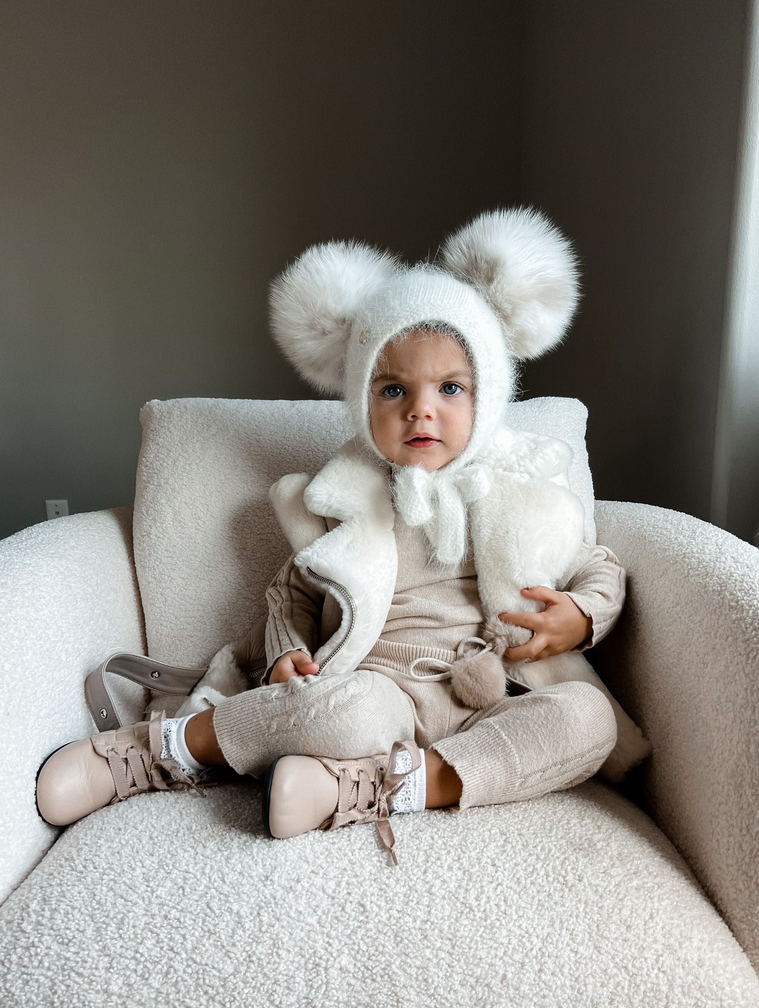 Unisex | Sheepskin Leather Jacket | Beige