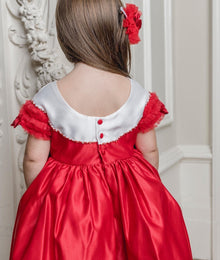 Holly Red Amad Satin Ceremony Dress - Petite Maison Kids