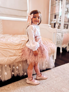 Girl | Herringbone Blouse | White