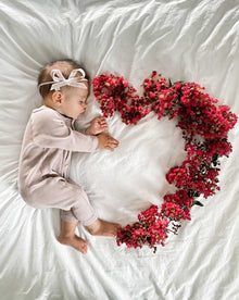 Unisex | Ribbed Cotton Playsuit Dusty | Pink