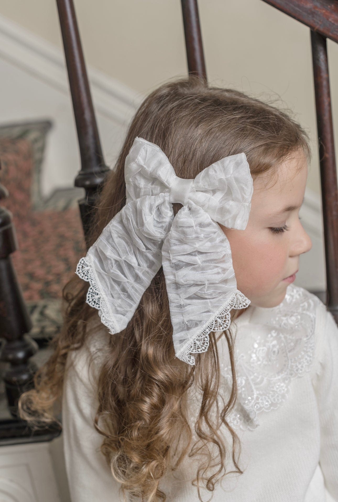 Girl | Blair Organza Hair Bow | White