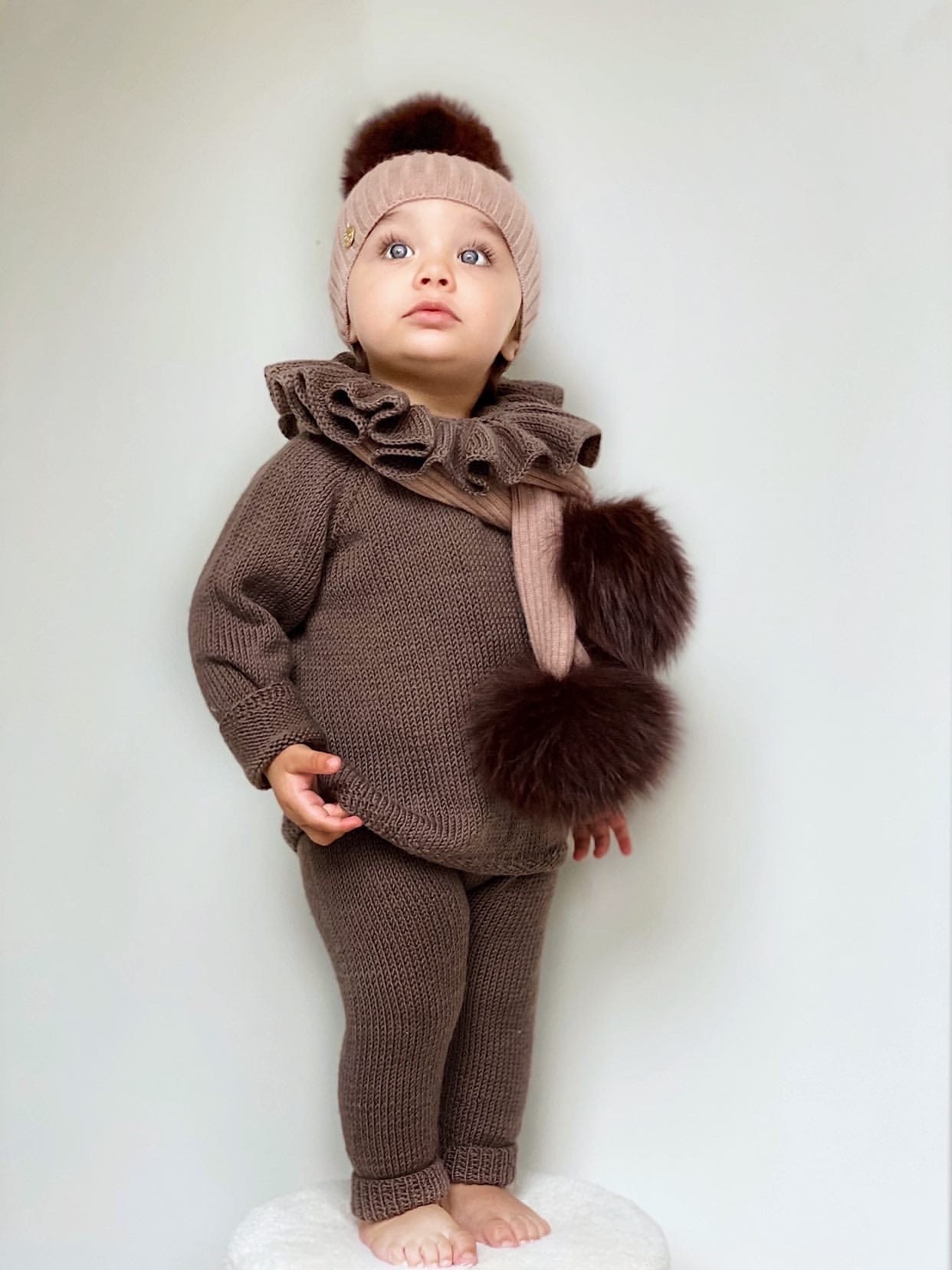 Misha Ribbed Angora Scarf - Petite Maison Kids