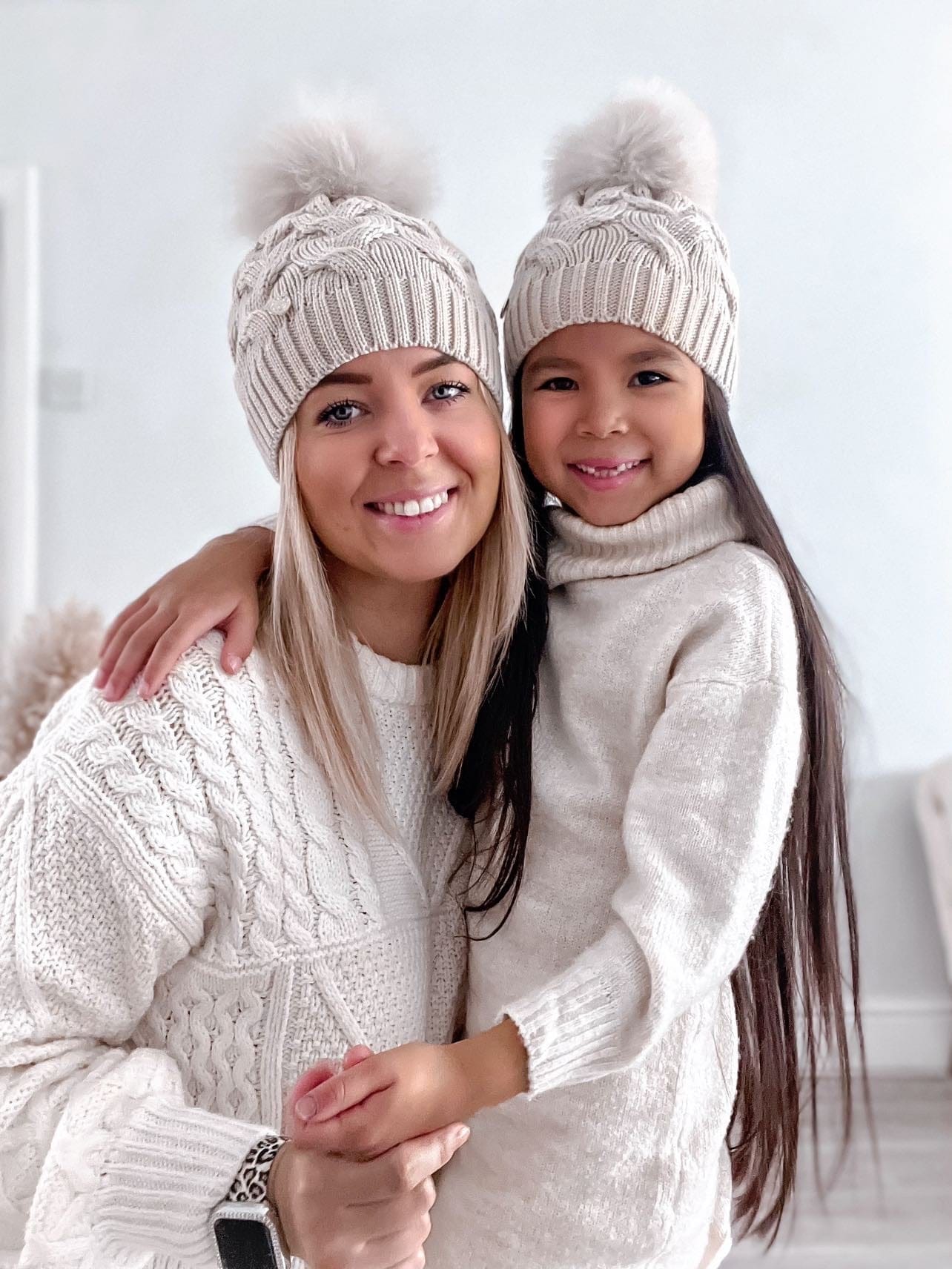 Unisex | Sandstone Merino Wool Kids Beanie Hat | Beige