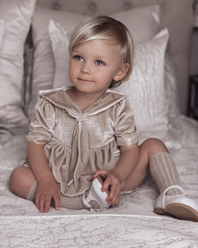 Helenus Velour Romper - Petite Maison Kids