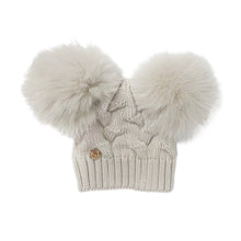 Unisex | Sandstone Merino Wool Kids Double Pom Hat | Beige