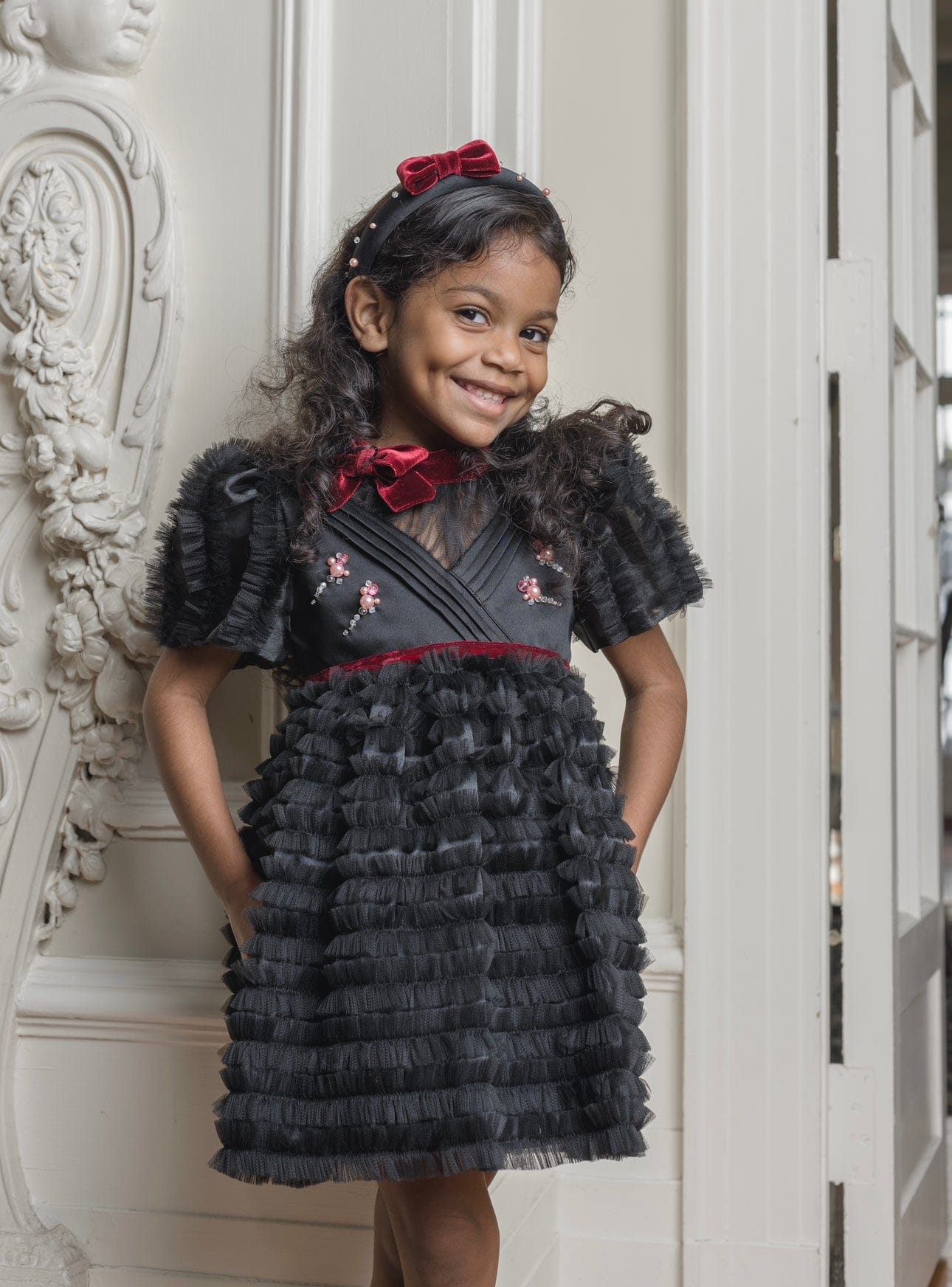 Girl | Kylie Tulle and Organza Dress | Black