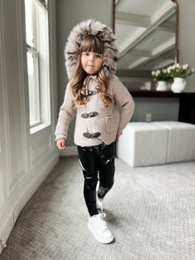 Black Liquid Faux Leather Leggings - Petite Maison Kids