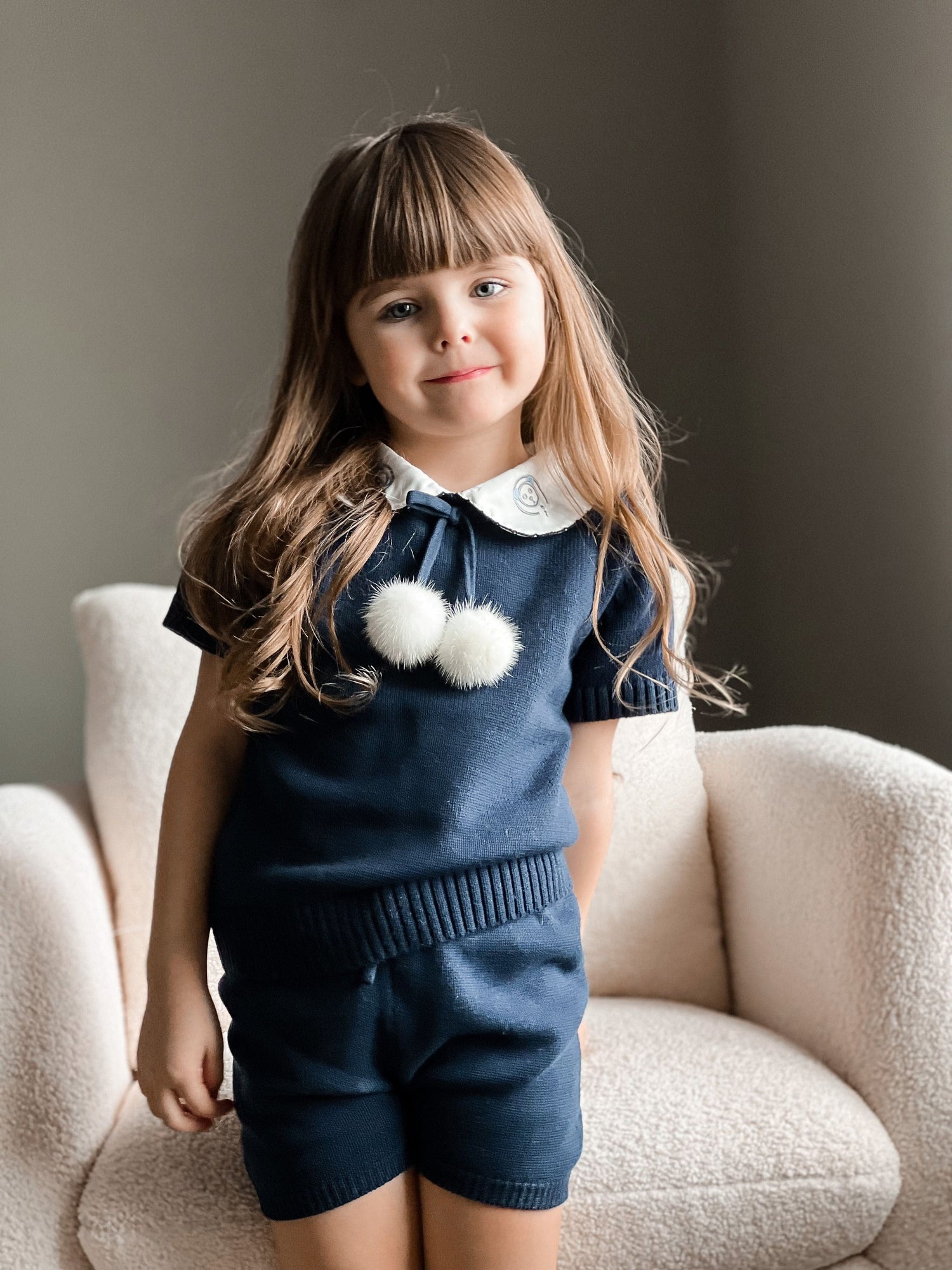 Billie Navy Top and Shorts Set - Petite Maison Kids