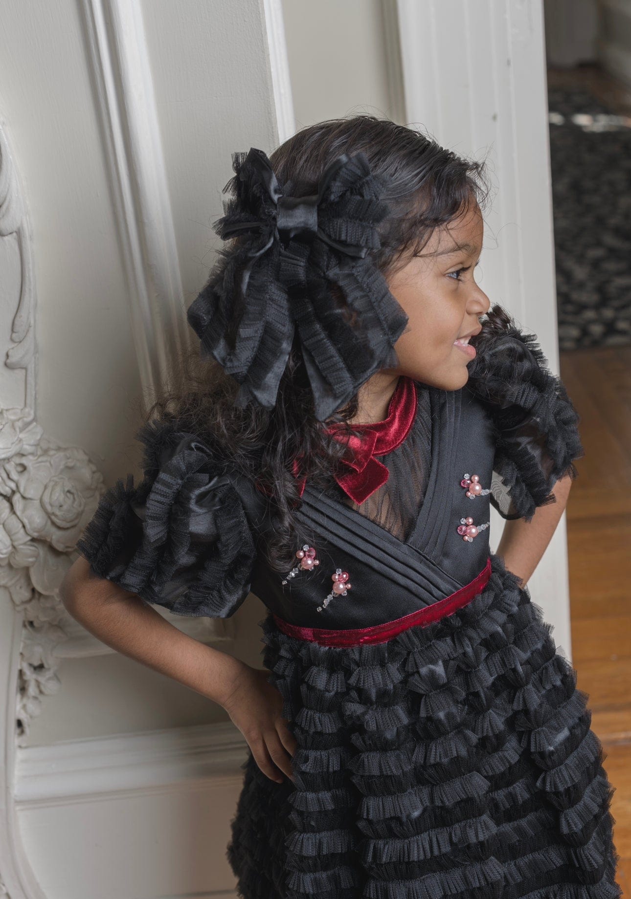 Girl | Kylie Tulle and Organza Dress | Black