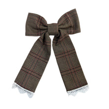 Girl | Blair Estate Tweed Hair Bow | Brown