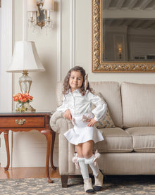 Girl | Herringbone Blouse | White