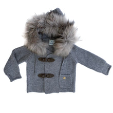 Cashmere Pram Coat with Grey Trim - Petit Maison Kids