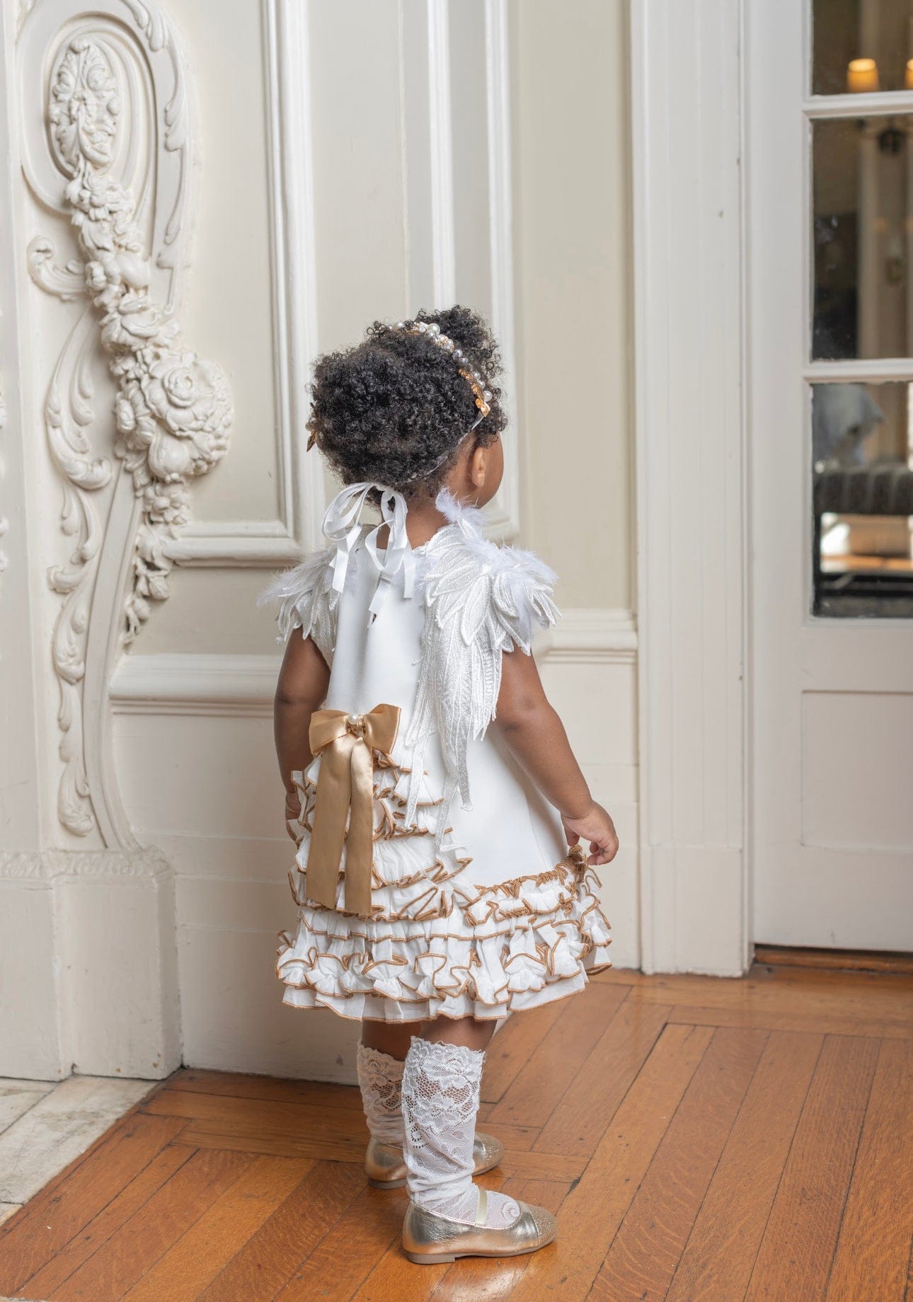 Angelina White Feather Wings Dress - Petite Maison Kids