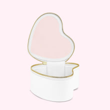 Heart Open Top Pouch | Blanc