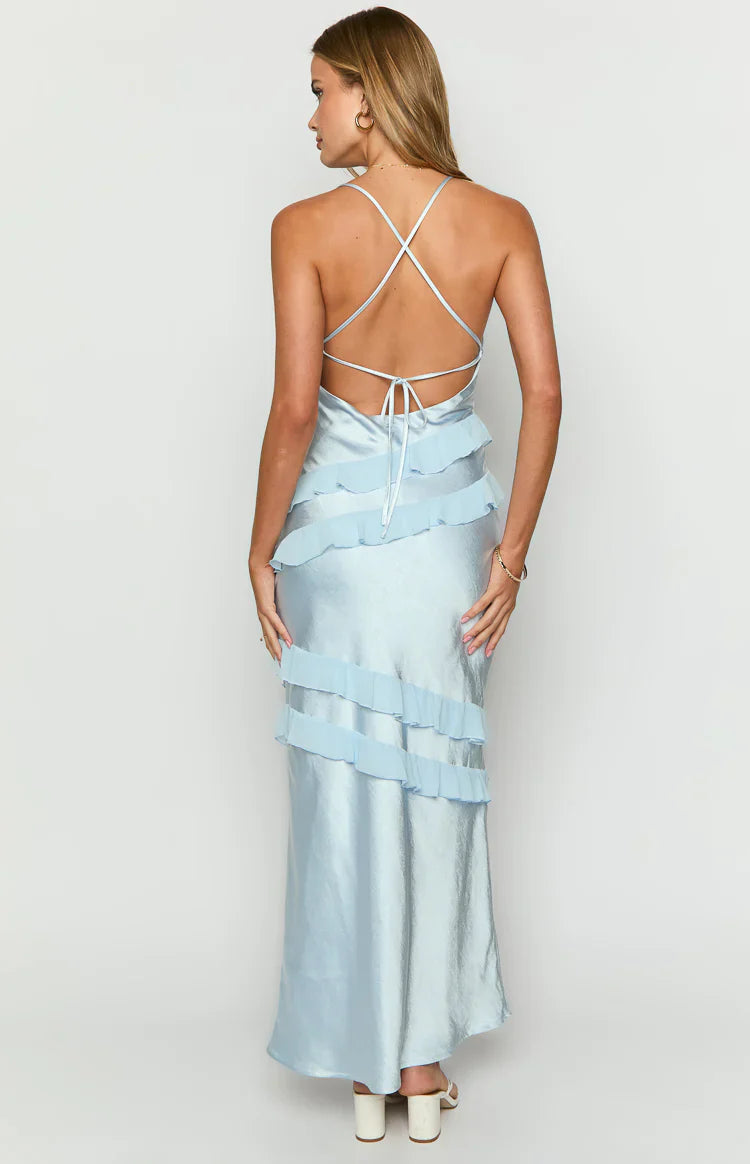 Inara Ruffle Prom Dress | Blue