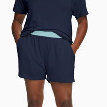 Modal French Terry House Shorts | Navy/Mint