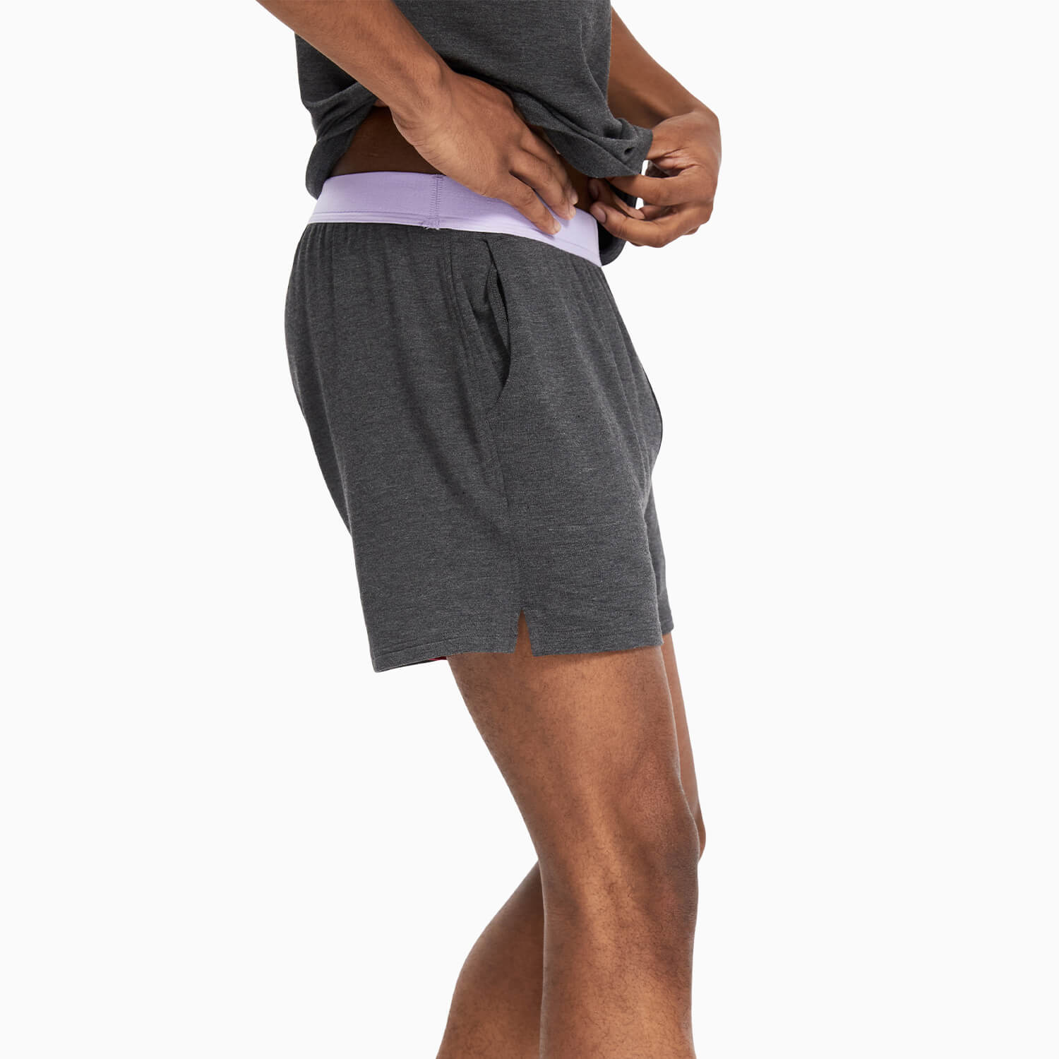 Modal French Terry House Shorts | Gray/Lavender