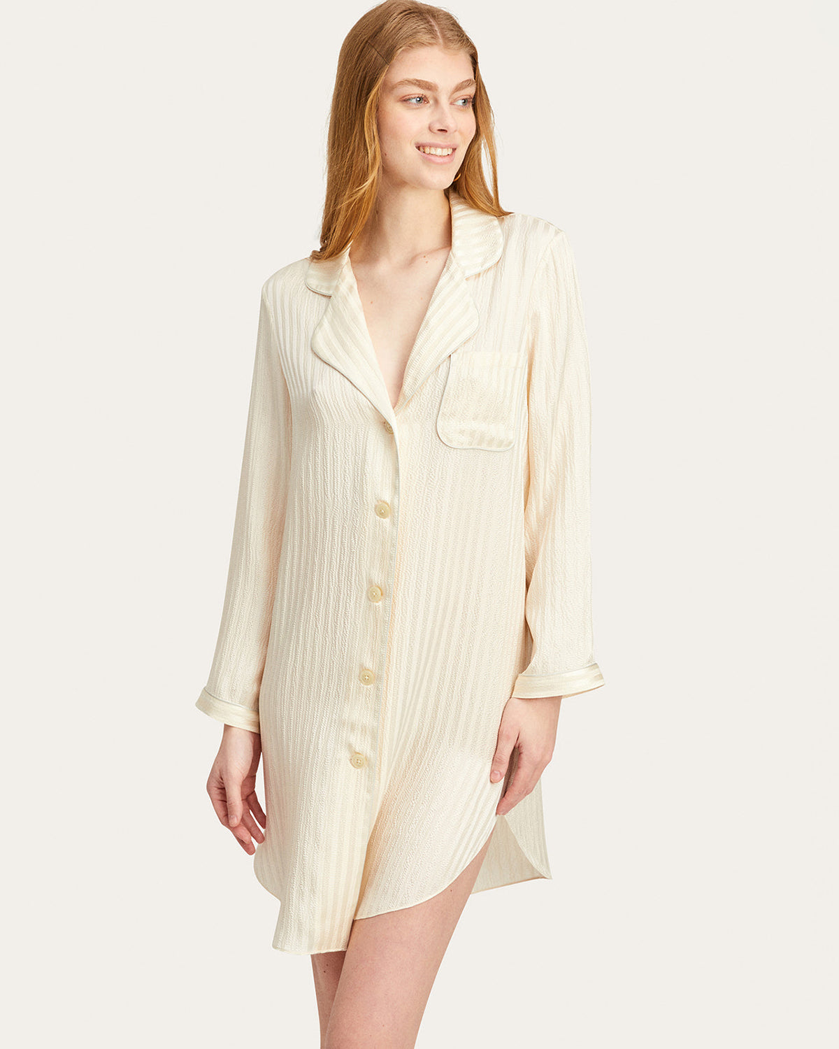Womens | Jillian Night Shirt | Sandy White