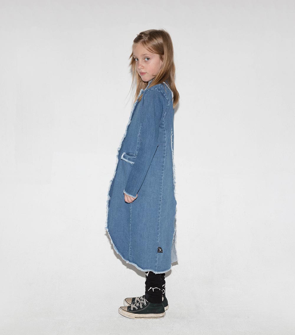 Kid | Denim Military Coat | Denim