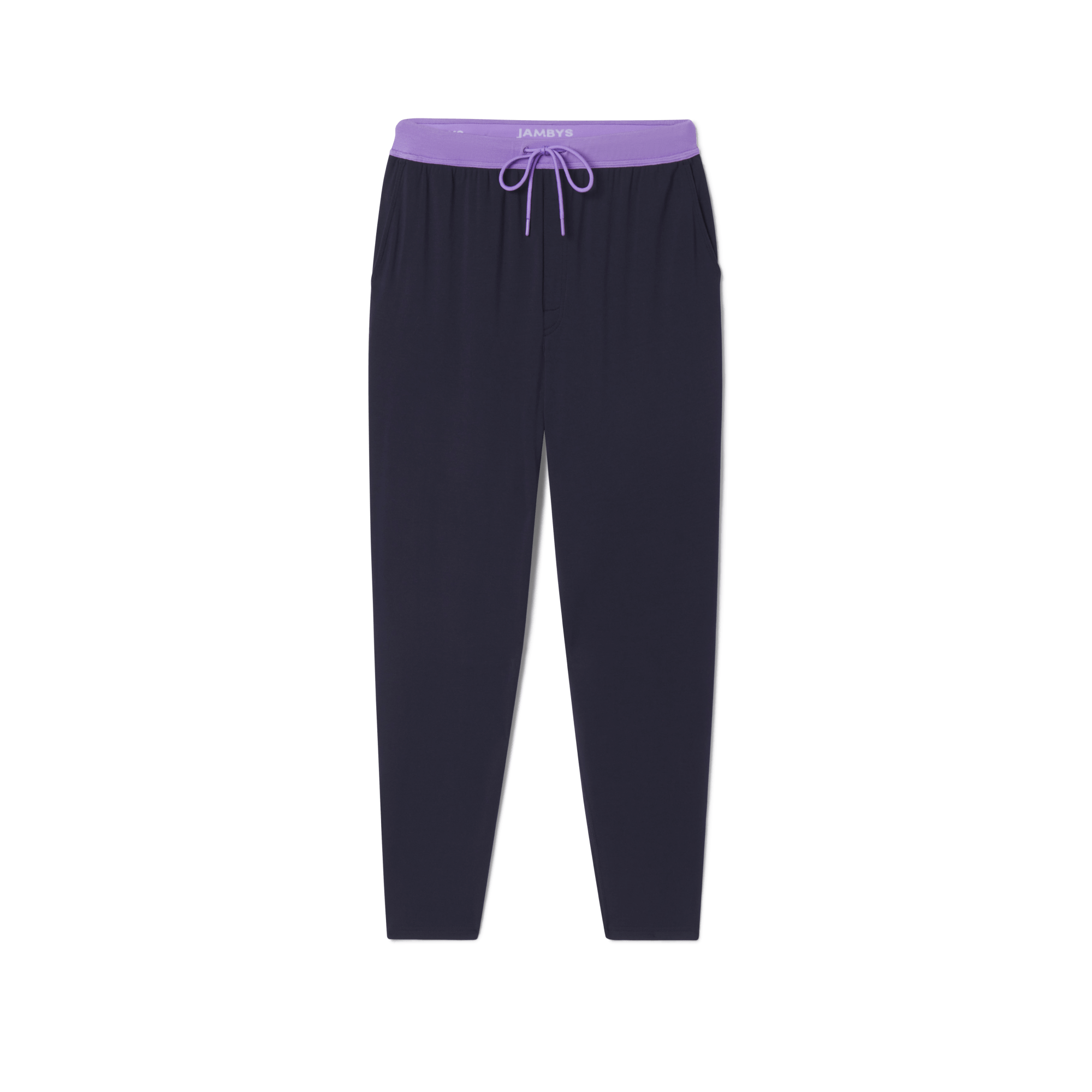 Breathable Modal French Terry Sweatpants | Navy/Hot Purple