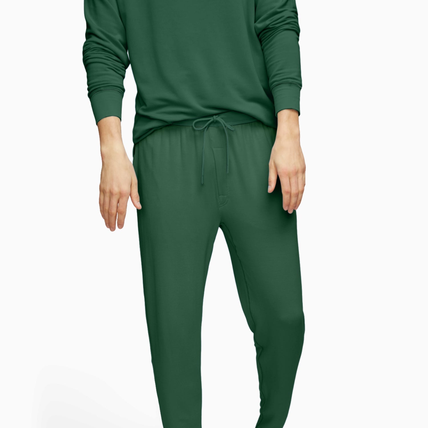 Breathable Modal French Terry Sweatpants | Hunter Green