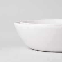 Low Serving Bowls | Speckled White