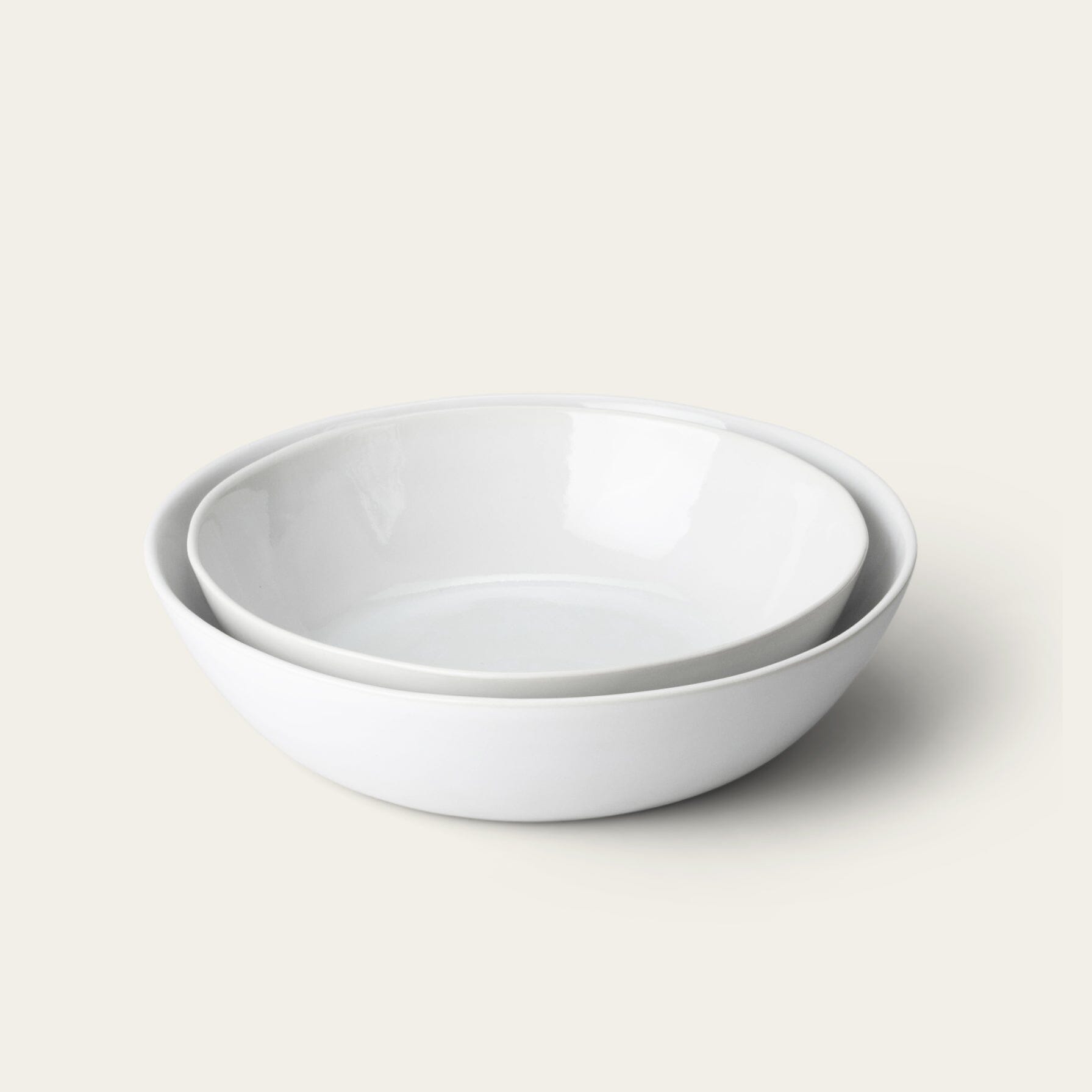 Low Serving Bowls | Pearl White