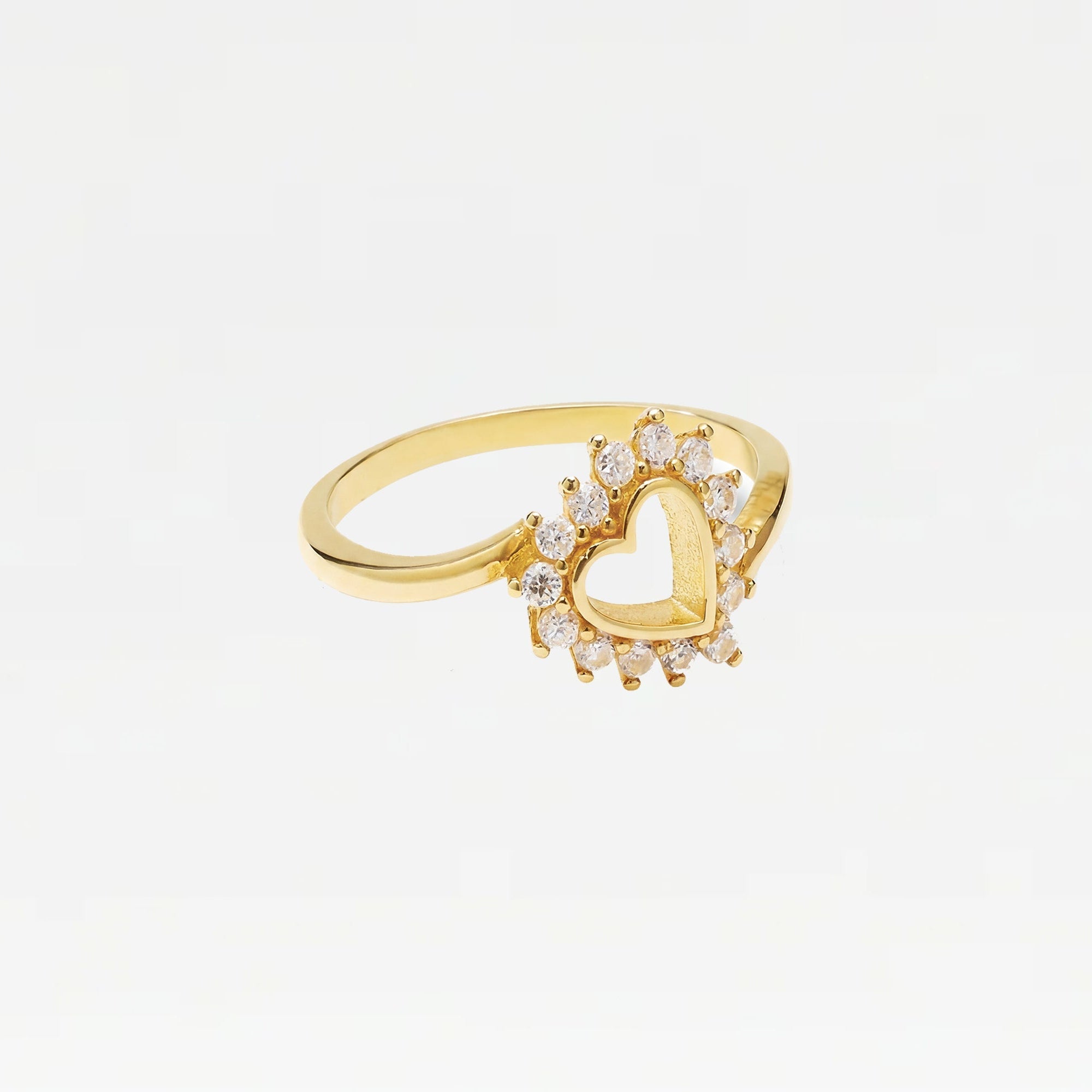 The Marie Heart Ring | 18Kt Gold Plated Bras