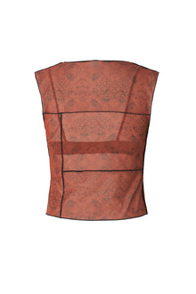 Mesh Sleeveless Top  | Henna