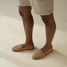 Image 2 of the Alejandro Woven Slip on Almond on model
