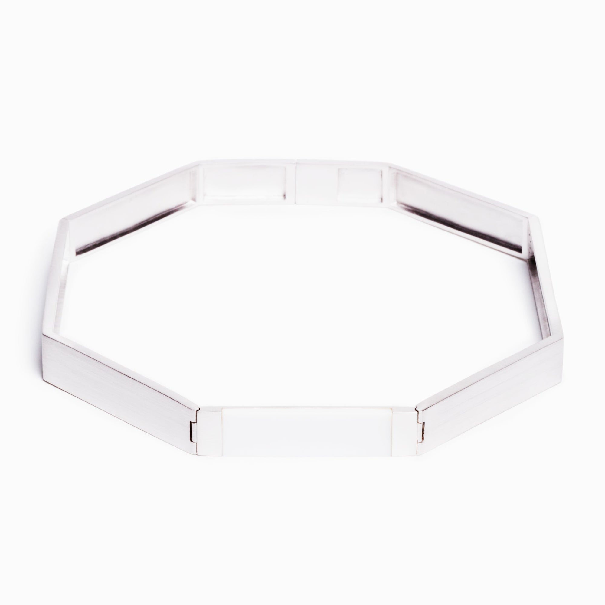 Collider Necklace | Silver | White Agate
